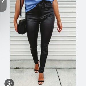 NWOT Kan Can Faux Leather High Rise pant. So soft! Size 5/27